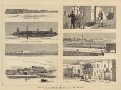 アレクサンドリア爆撃の前 作： Frederic Villiers